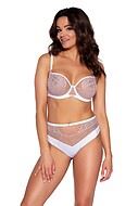 Soft cup bra, embroidery, mesh cups, B to K-cup